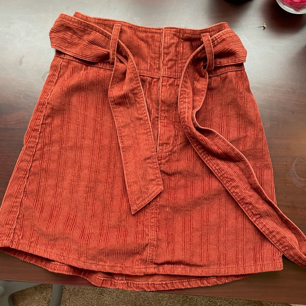 Corduroy burnt orange skirt